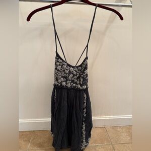 American Eagle Outfitters Black and White Midi Dress